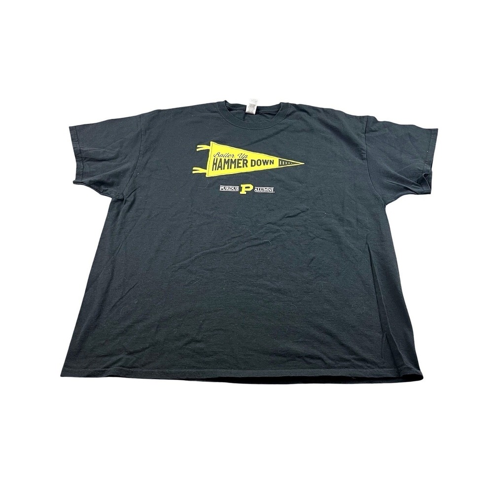 Purdue Alumni Boiler Up Hammer Down T-Shirt Gildan Ultra Cotton 2XL Black